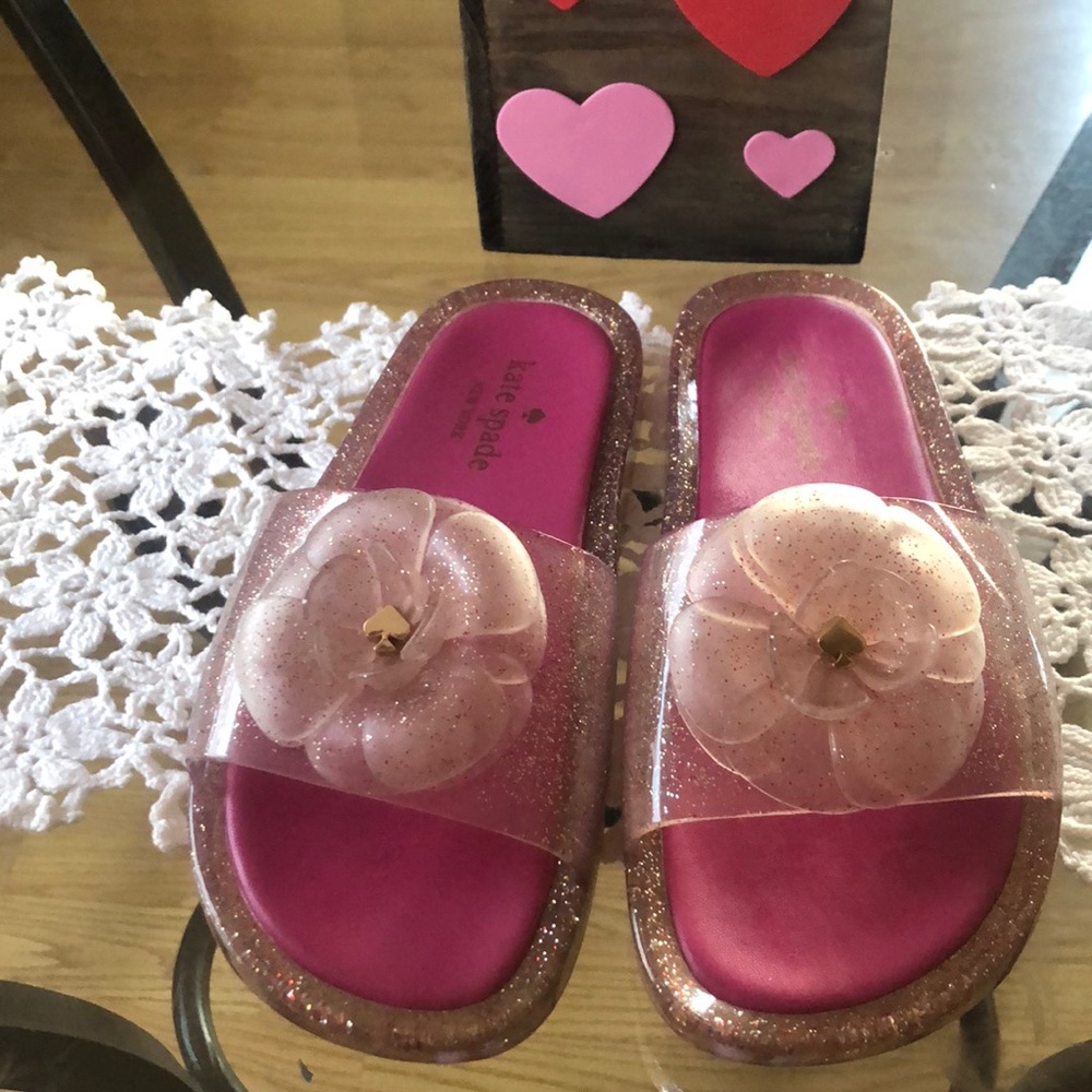 Kate spade ♠️ pink jelly flip flops